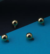 24k Gold PVD Titanium Internally Threaded Ball Top