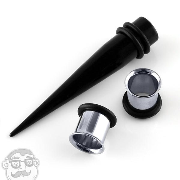 9mm Ear Stretching Kit - 1 Taper & 1 Pair Of Plugs