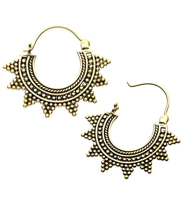 18G Afghan Beaded Brass Earrings