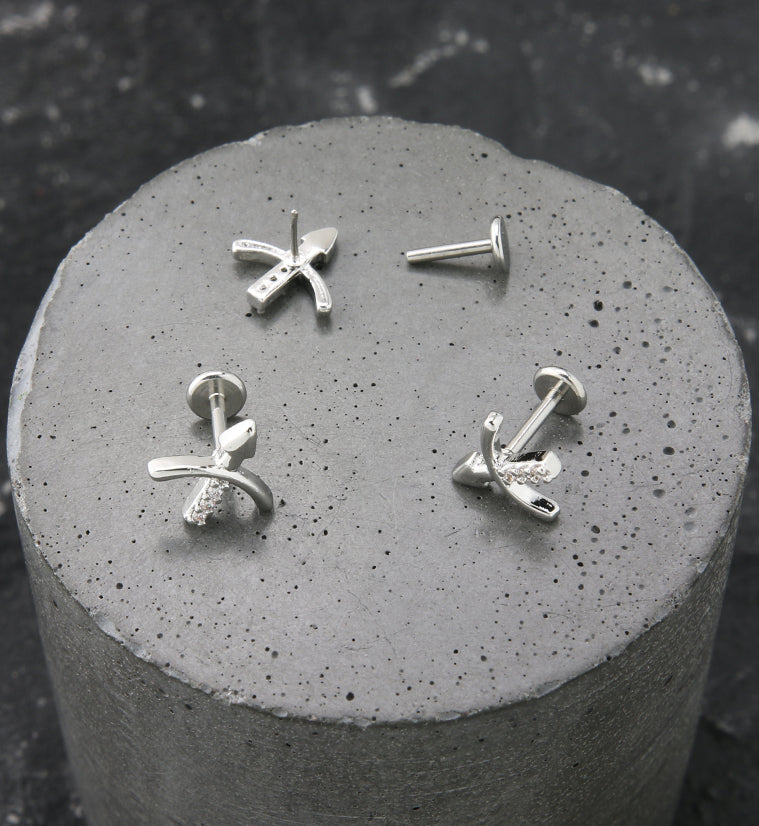 Archery CZ Stainless Steel Threadless Labret