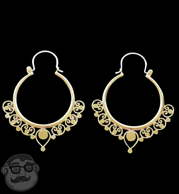 18G Aureate Brass Hoop Earrings