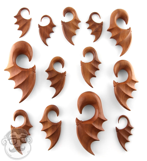 Batwing Wooden Spiral Hangers