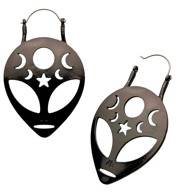 Black Alien Plug Hoops