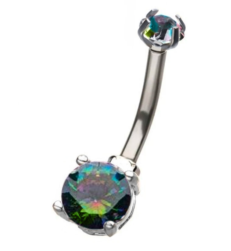 Vice CZ Internally Threaded Belly Ring