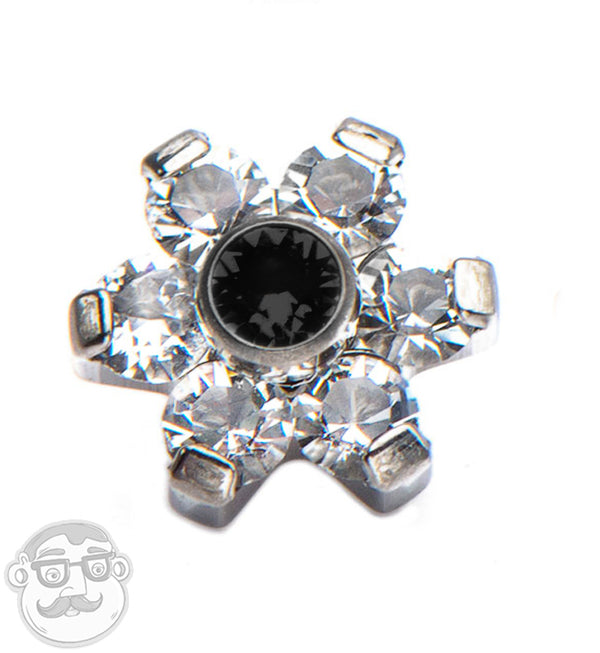 Gray & Black Floret Titanium Threaded End