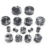 Black And White Howlite Stone Plugs