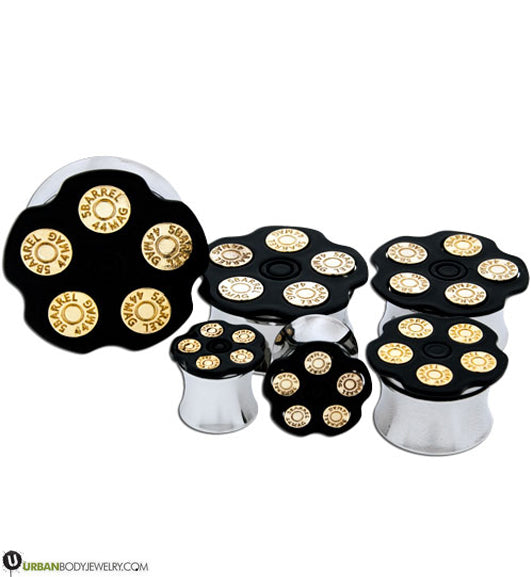 Black Spinning Chamber Stainless Steel Gun Plugs