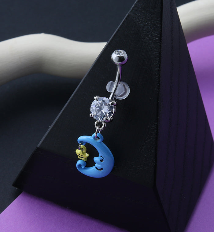 Moon belly button ring shop