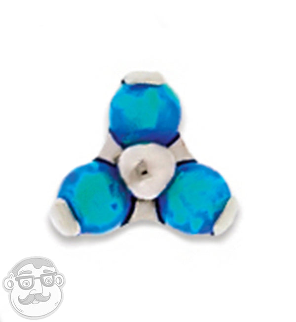 Trinity Blue Opal Titanium Threaded End