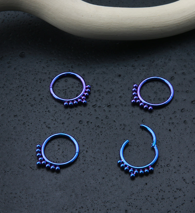 Blurple Titanium Fuse Hinged Segment Ring