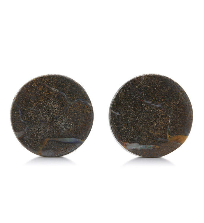 7mm Solid Boulder high quality Opal Plugs