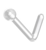 Clear Ball L Bend Nose Retainer