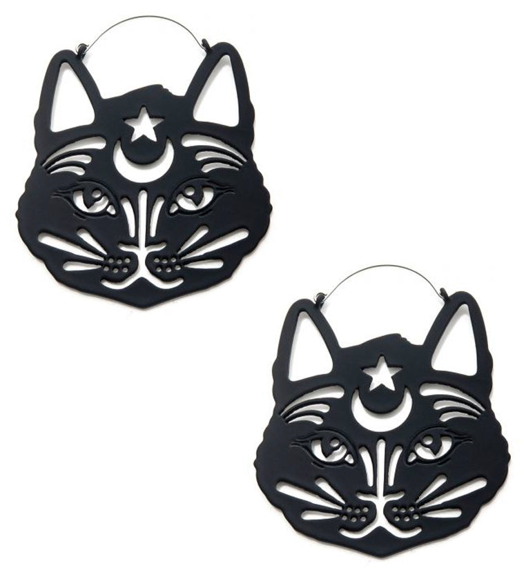 Cosmic Cat Plug Hoops