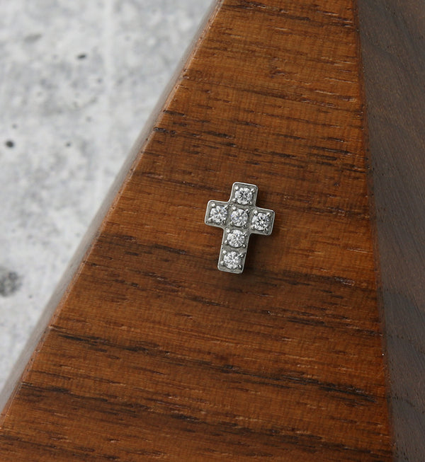 Cross CZ Titanium Threadless Top