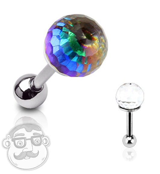 Crystal Ball Tragus Ring