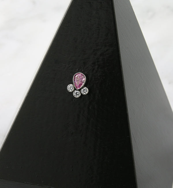 Dab Pink CZ Titanium Threadless Top