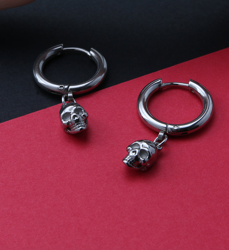 Dangle Skull Stainless Steel Earrings