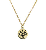 Electric Eye Brass Charm Necklace