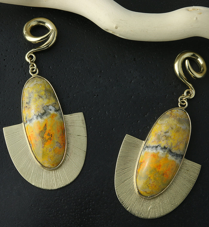 Fault Bumblebee Jasper Stone Hanging newest Ear Weights