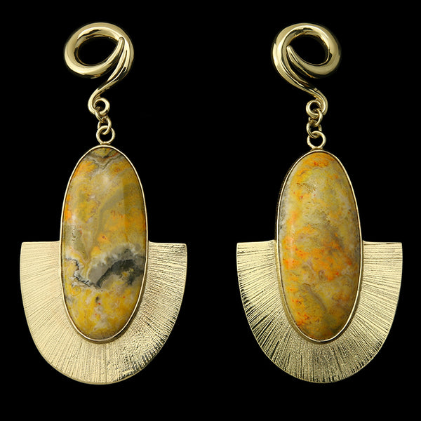 Fault Bumblebee Jasper Stone Hanging Ear on sale Weights