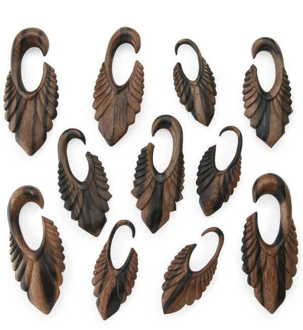 Feather Areng Wood Hangers