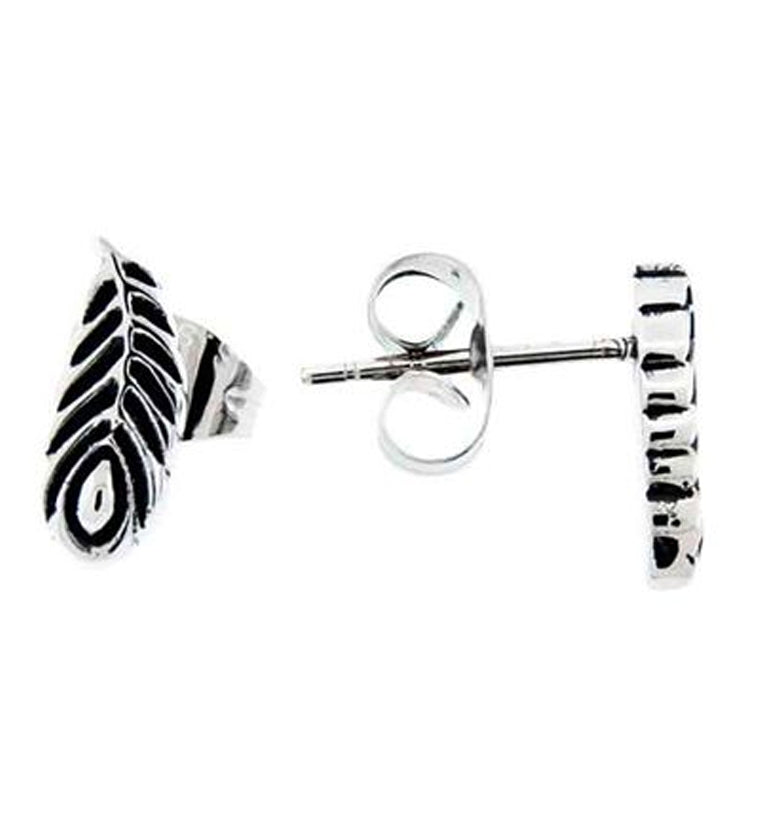 Feather Stainless Steel Earrings