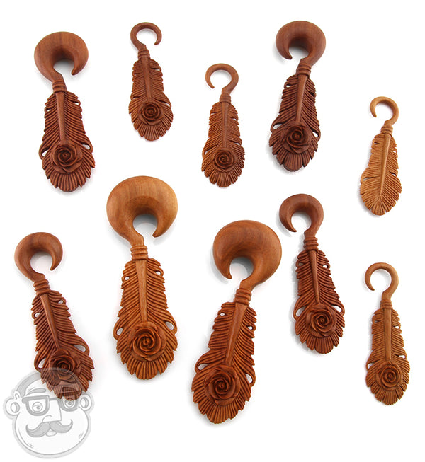 Feathered Rosebud Saba Wooden Hangers