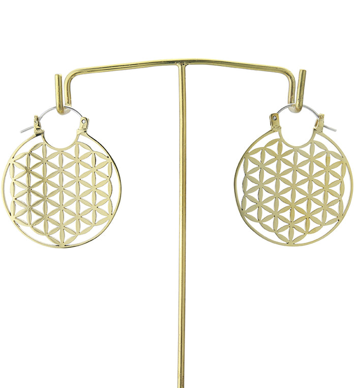 Geo Flower Brass outlets Ear Weights