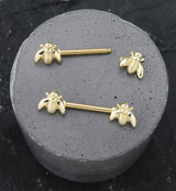 Gold PVD Bee Nipple Barbell