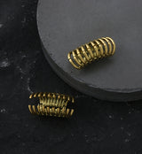 Gold PVD Stacked Stainless Steel Rings (10 Count)