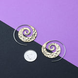 18G Hammered Brass Spirals