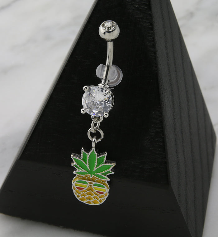 Hemp Pineapple Belly Button Ring UrbanBodyJewelry