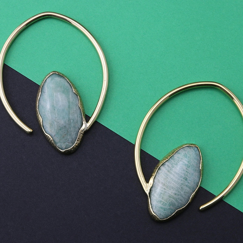 Hilly Amazonite Hoop Ear Weights