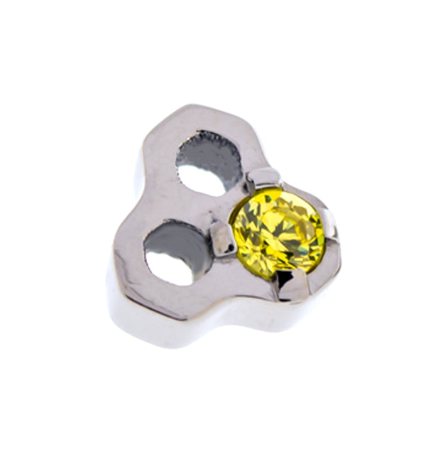 Honeycomb Topaz CZ Titanium Threaded End