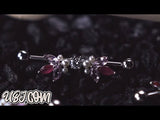 Rosey Floral Gem Industrial Barbell