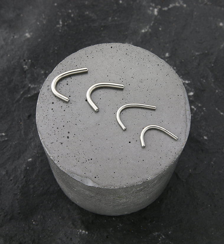 J Curve Internally Threaded Titanium Curved Barbell