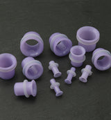 Lavender Glass Single Flare Tunnels