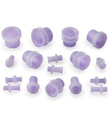 Lavender Glass Single Flare Tunnels