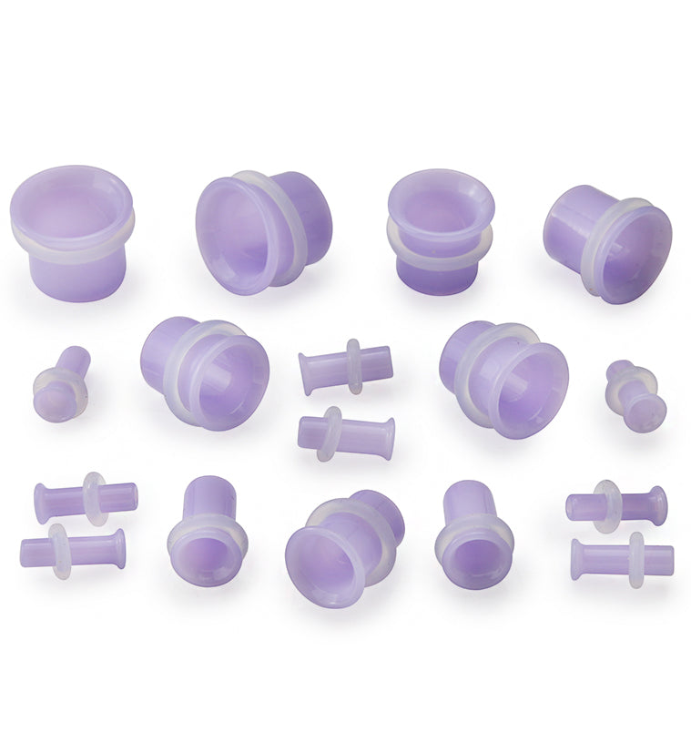 Lavender Glass Single Flare Tunnels