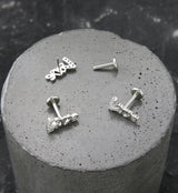 Love CZ Stainless Steel Threadless Labret