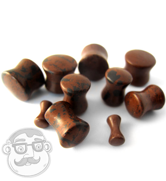 Mohagany Agate Stone Plugs