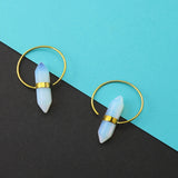 16G Opalite Brass Hoop Hangers