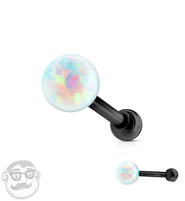 16G Black Opalite Tragus / Cartilage Barbell