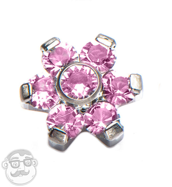 Pink Floret Titanium Threaded End