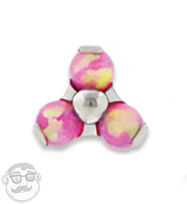 Trinity Pink Opal Titanium Threaded End