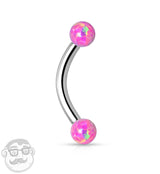 16G Pink Opalite Internally Threaded Circular Barbell