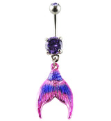 Pink & Purple Mermaid Belly Ring