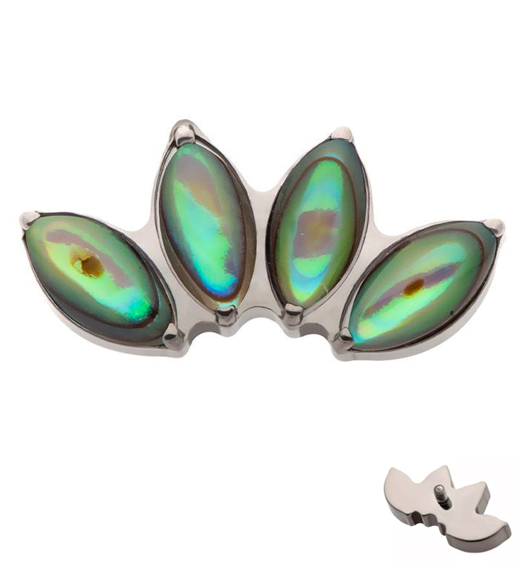 Quartet Abalone Internally Threaded Titanium Top