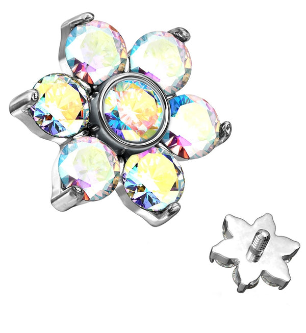 Rainbow Aurora Floret Threaded End