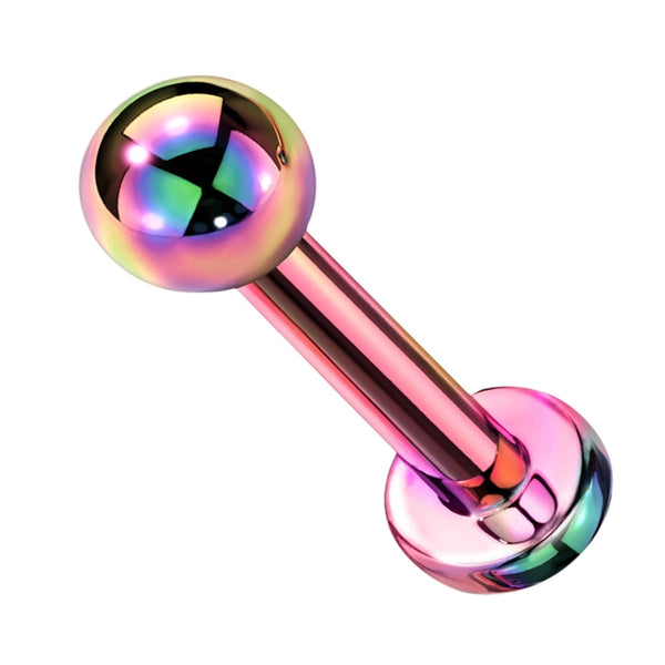 16G Rainbow PVD Titanium Labret